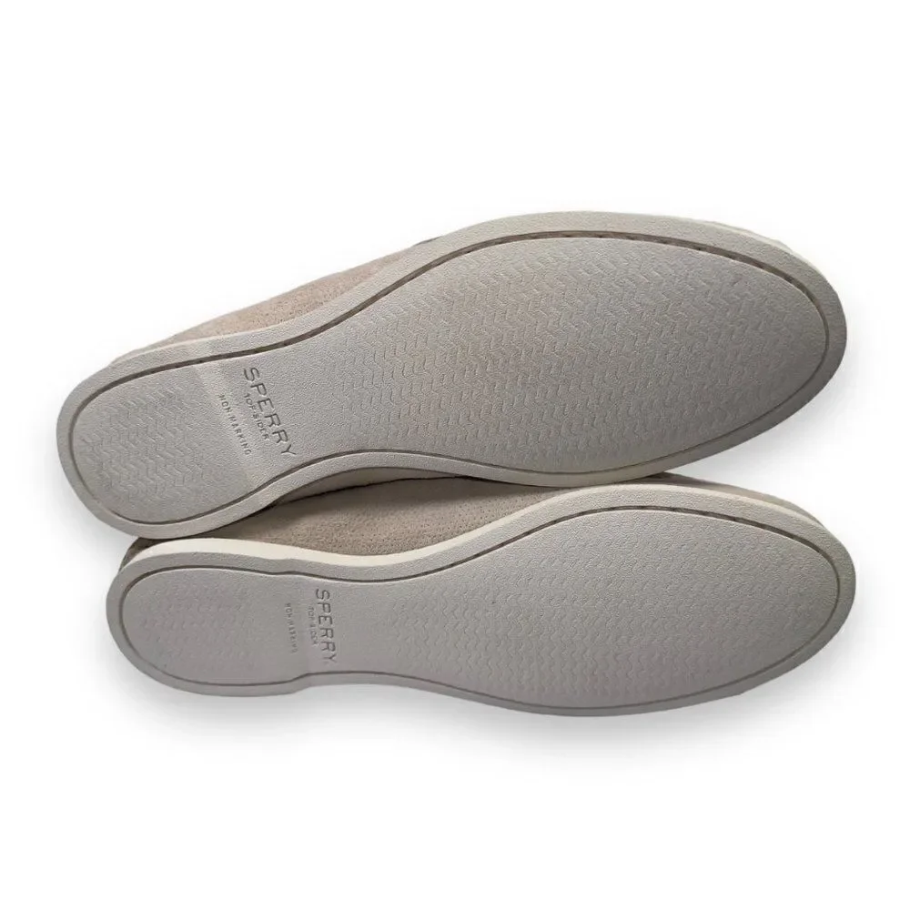 Sperry Authentic Original Skimmer Pin Perforated Boat Shoes Cream Women's 6.5‎